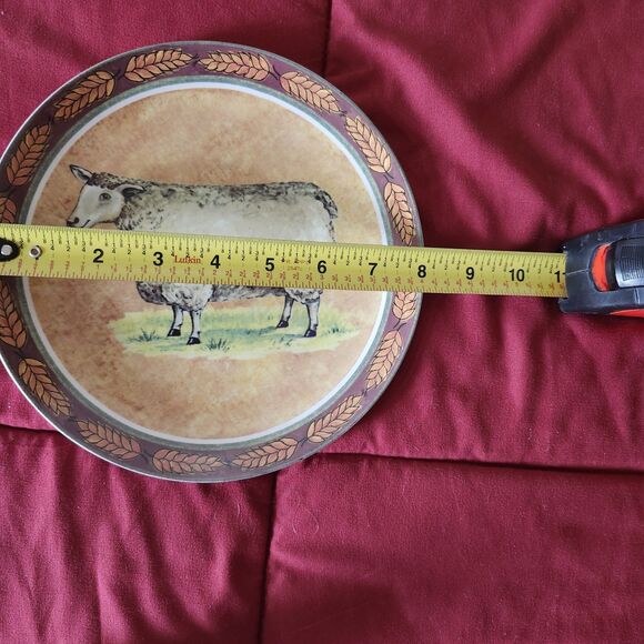 Formalities Baum Bros Barnyard Sheep Plate 8” Collector Decorative Porcelain - Picture 3 of 5